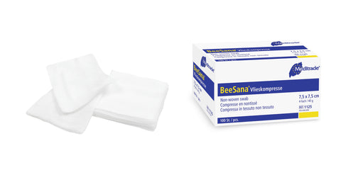 BeeSana® Vlieskompresse, unsteril, 6-fach, 30 g, 10 x 20 cm Meditrade