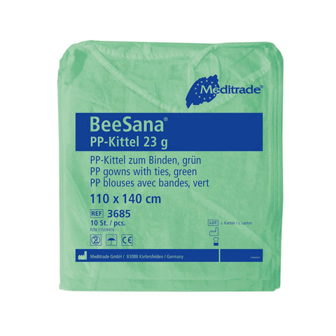 BeeSana® PP-Kittel 23 g, Schutzmantel mit Gummibändern