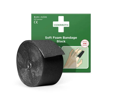 Cederroth Soft Foam Pflasterverband Schwarz 6 cm x 4.5 m Cederroth