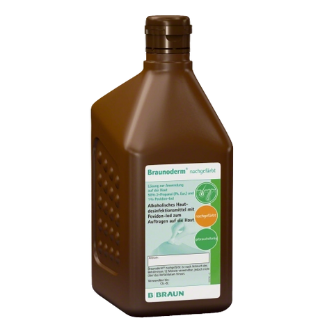 Braunoderm nachgefärbt Hautdesinfektion B. Braun