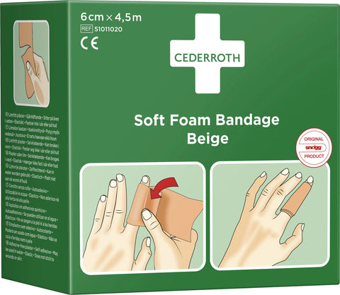 Cederroth Soft Foam Pflasterverband Beige 6 cm x 4,5 m Cederroth