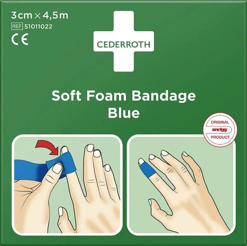Cederroth Soft Foam Pflasterverband Blau 3 cm x 4.5 m Cederroth