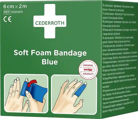 Cederroth Soft Foam Pflasterverband Blau 6 cm x 2 m Cederroth
