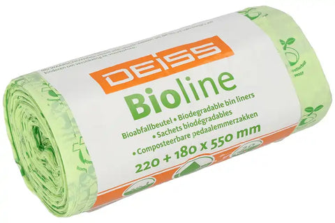 Deiss Bioline-Bioabfallbeutel 10 L mit Tragegriff - 100% kompostierbar Deiss