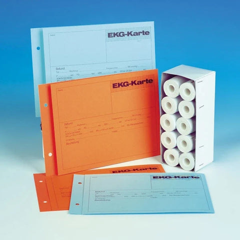 EKG-Karteikarten orange AP 100 für 1 und 3 Ableitungen servoprax