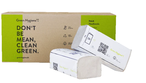 Green Hygiene® FALK Falthandtücher V-Falz, 1-lagig Green Hygiene