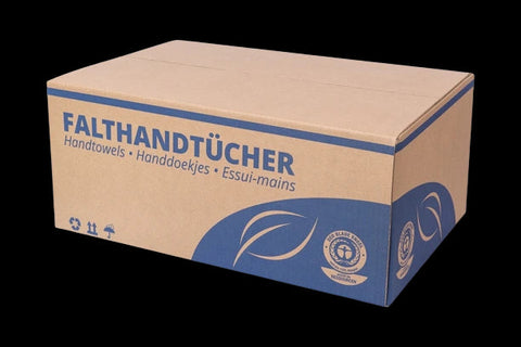 Falthandtücher V-falz, 1-lagig - Blauer Engel, 5000 Blatt Huchtemeier Papier