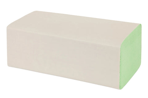 Falthandtücher V-falz, 2-lagig - Grün 100% Recycling Huchtemeier Papier