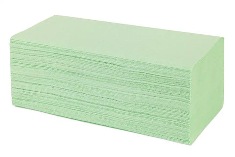 Falthandtücher V-falz, 2-lagig - Grün 100% Recycling Huchtemeier Papier