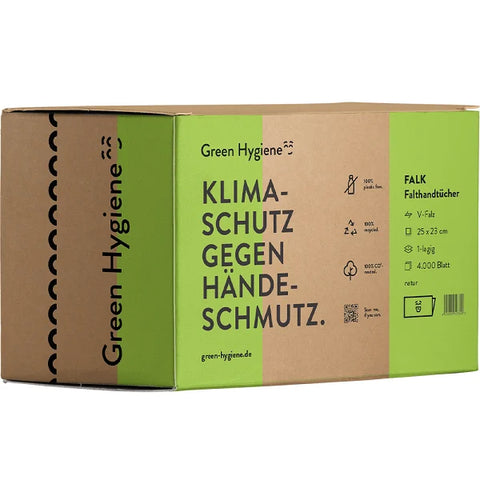 Green Hygiene® FALK Falthandtücher V-Falz, 1-lagig