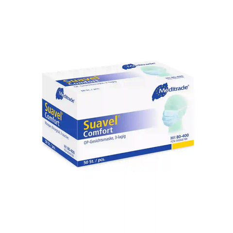 Suavel® Comfort OP-Maske zum Binden, blau, Typ IIR Meditrade