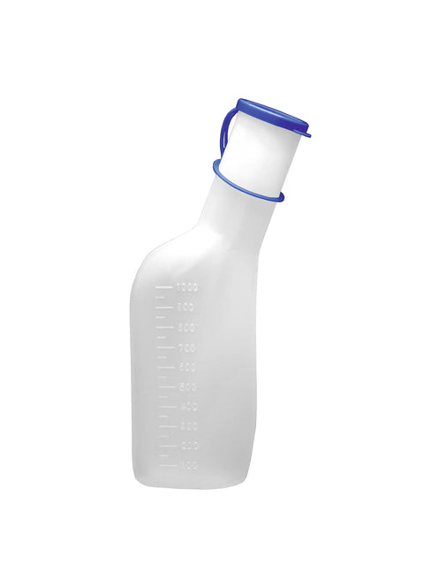 Urinflasche für Männer 1 Liter - milchig Meditrade