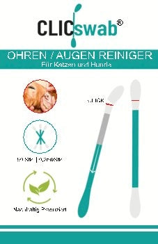 CLICswab Ohren / Augen Reiniger für Katzen und Hunde