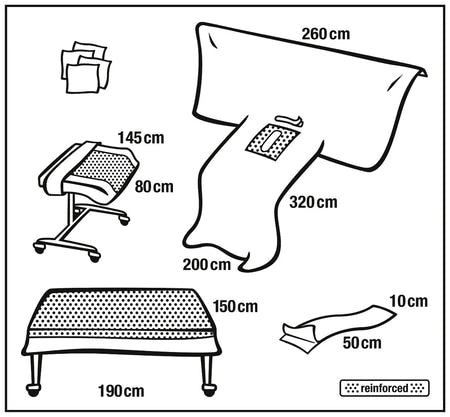 Foliodrape Protect Plus Abdominal-Wirbelsäulen-Set Hartmann