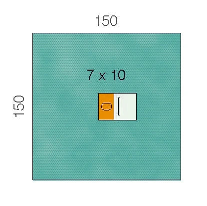 Raucodrape PRO Augentuch 3-lagig, 150x150cm, steril, 16 Stk