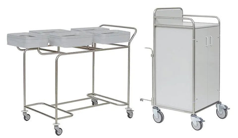 Stationswagen mit koppelbarem 5-fach Sammler, 1 Schublade Novocal