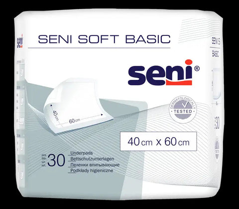 Seni Soft Basic Bettschutzunterlage 40cm x 60cm / 30 Stück Seni