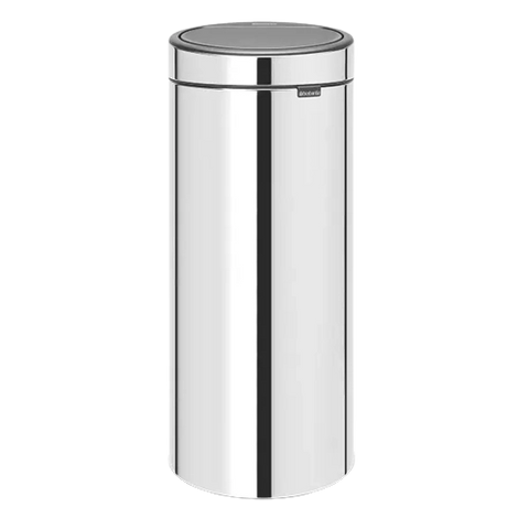 Abfalleimer Touch Bin New 30 Liter Brilliant Steel mit Kunststoffeinsatz servoprax
