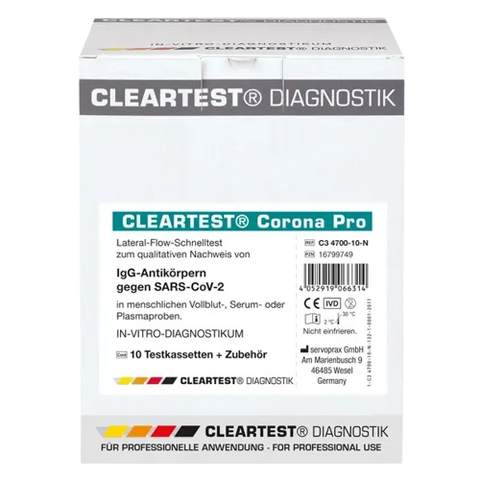 Cleartest Corona Pro-IgG Antikörperteste servoprax
