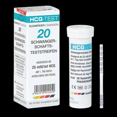 Cleartest HCG Schwangerschaftsteststreifen servoprax