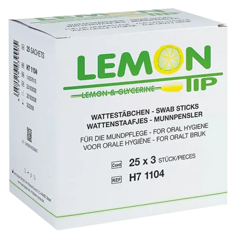 Lemon-Tip Munderfrischungsstäbchen AP 25 x 3 Stück 15cm servoprax