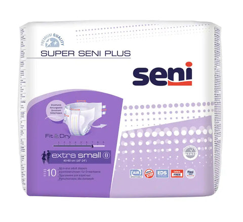 Super Seni Plus atmungsaktive Inkontinenzhosen Extra Small 10 Stück Seni