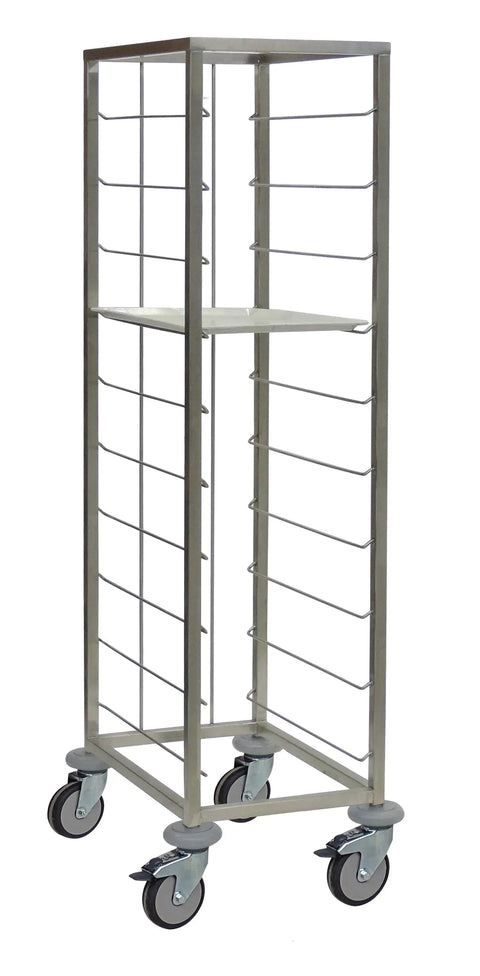 Tablettwagen, 1-reihig aus Edelstahl Novocal