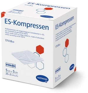 ES-Kompresse steril, 17-fädig, 8-fach Hartmann