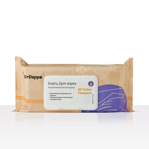 DrDeppe Instru Zym wipes Flowpack (mit LID) 80 Tücher DrDeppe