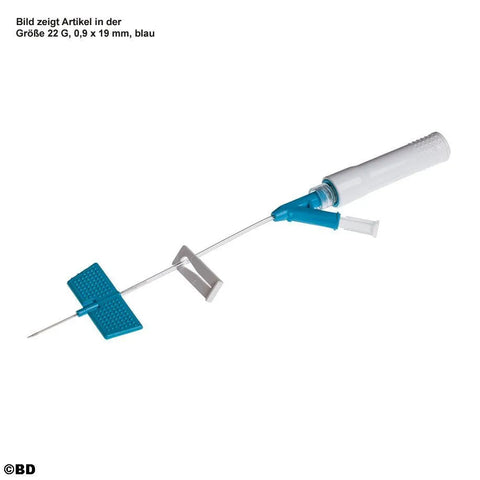 BD Saf-T-Intima Scherheits-VVK 22G19 mm blau, mit Y-Anschluss / 25 Kanüle Becton Dickinson